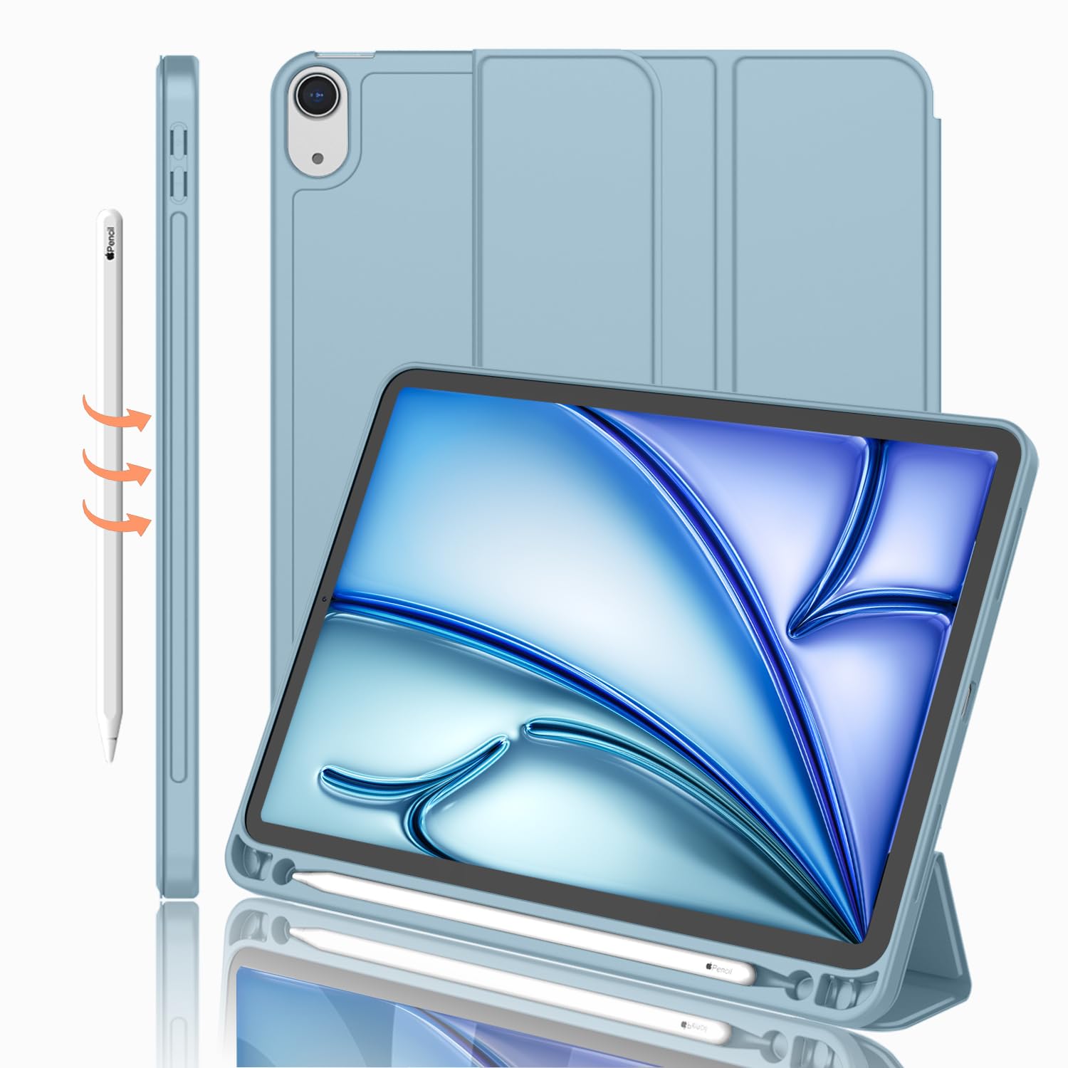 Schutzhülle Für IPad 10. Gen 2022 (10,9 Zoll) – Mit Stifthalter, Standfuß & Wake/Sleep-Funktion