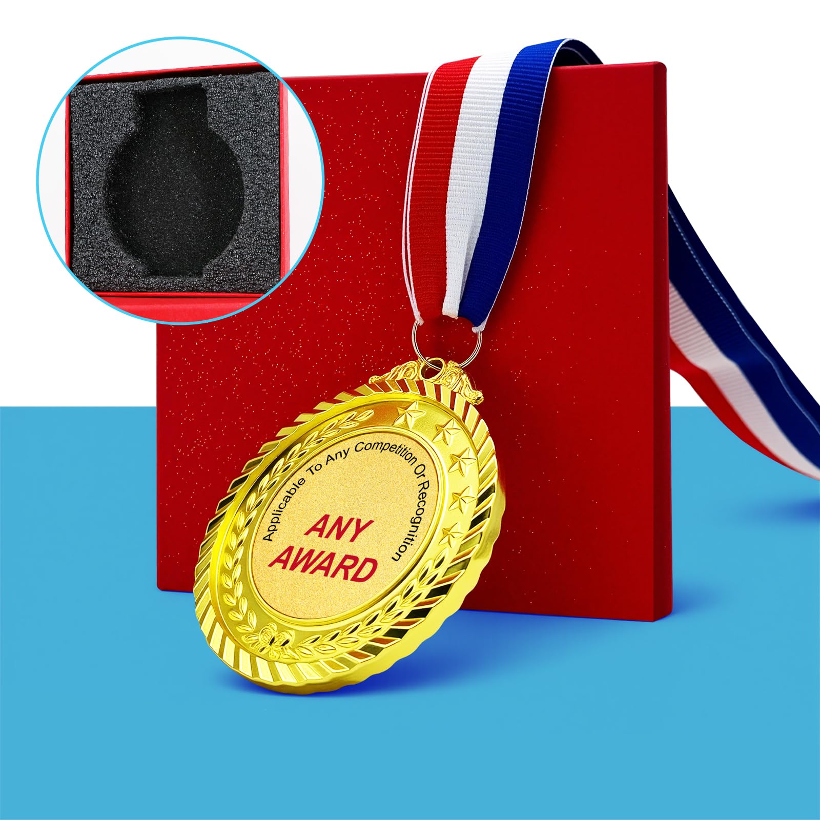 Médaille Personnalisée, Texte ou Logo Personnalisable au Recto et au Verso, Idéales pour Toute Cérémonie de Remise de Prix ou Compétition