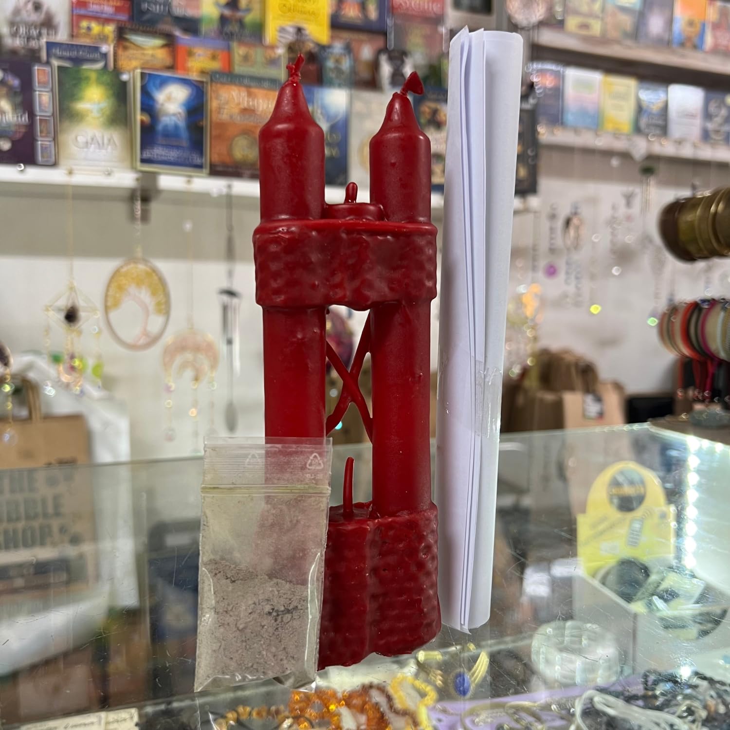 Ritual Rompe Amarres: Deshace Ataduras Amorosas | Poderoso Ritual con Doble Veladora Roja y 4 Mechas Unidas con Panal de Abeja, Polvos Especiales e Instrucciones de Uso con Oración.