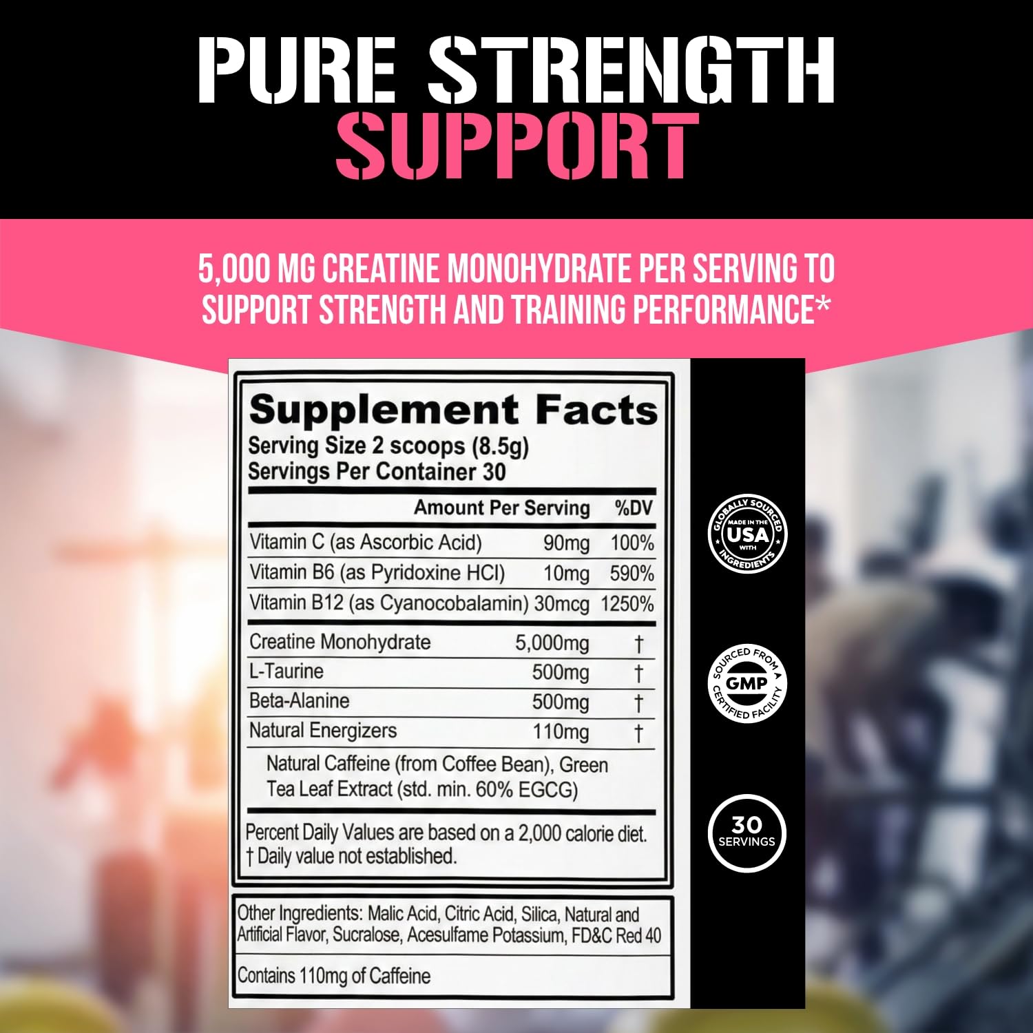 EVL Creatine Energy Powder - 30 Servings - Pink Lemonade — Amazon image 2