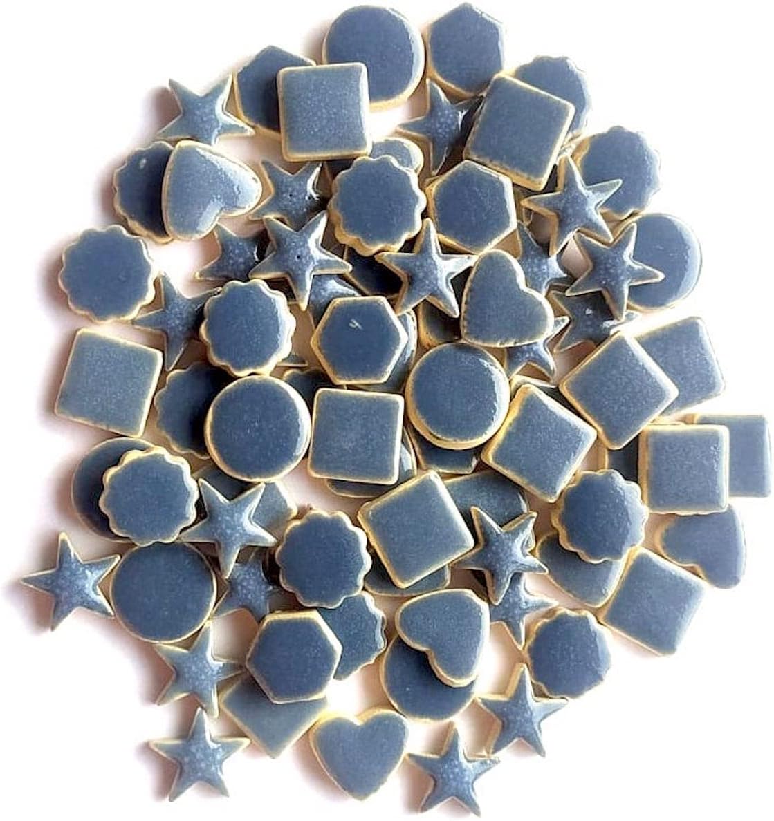 Sai Mosaic ArtCeramic 15mm Mixed Shape Grey for Crafts