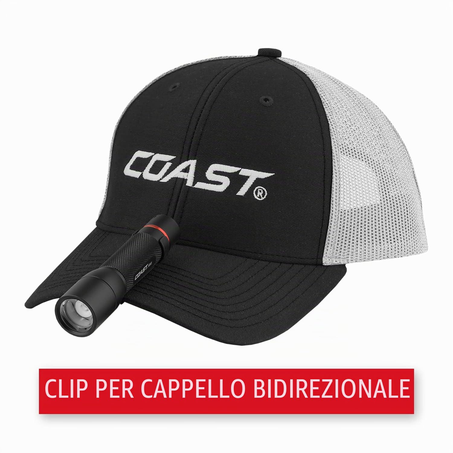 Coast Hx5 Torcia tascabile a LED, messa a fuoco fascio puro, nero-2496544, nero