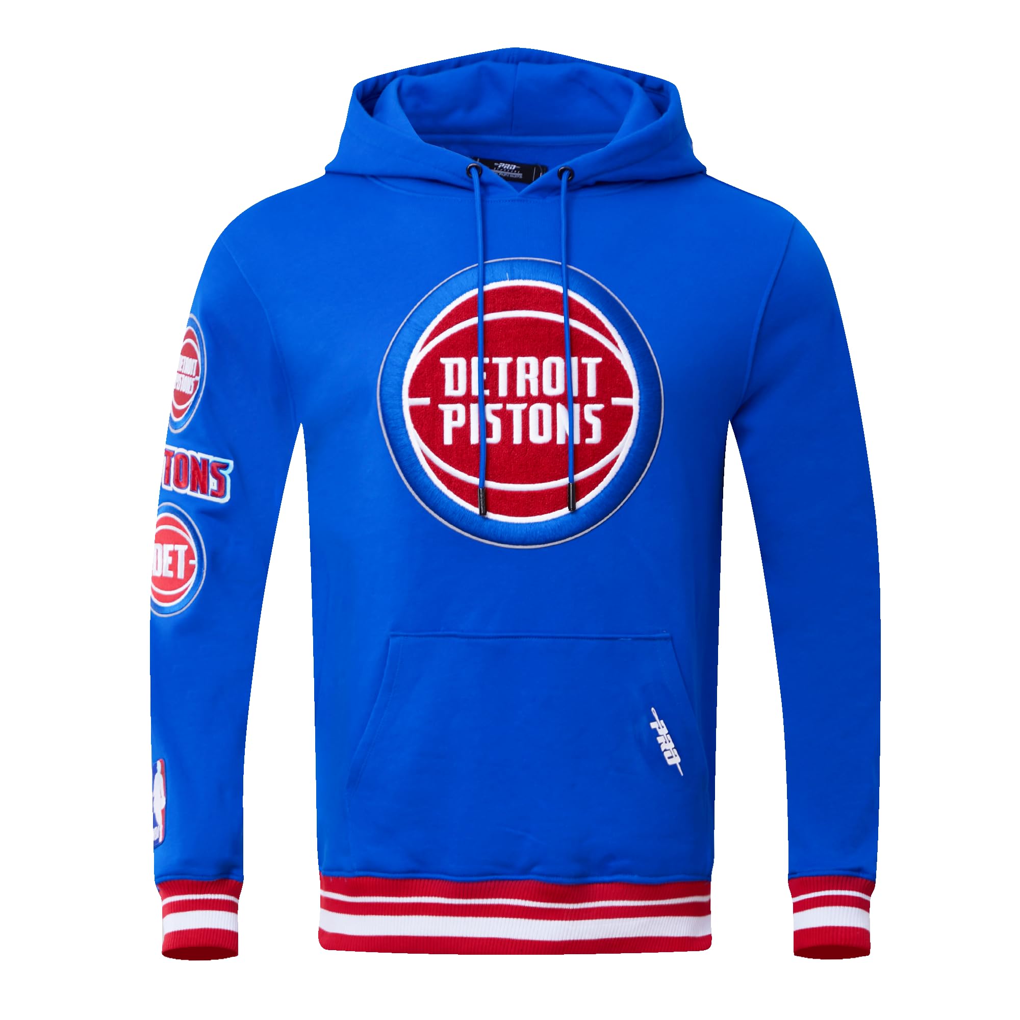 Pro Standard Mens NBA Detroit Pistons Retro Classics Pull Over Hoodie Royal Blue/Red M — image 1