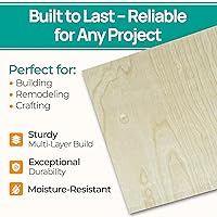 Vista 2 de Madera contrachapada de abedul báltico 12 × 12 × 0.197 in (1/5") - con un lado acabado. Juego de 5 hojas de grado B/BB. Hojas de madera