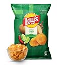 Lay's Potato Chips , Chile Limon Flavour, Crunchy Chips & Snacks 49.9g/ 52. 9 g [40 gram + 8 g extra ]+ 4.9 g /48gm/52gm/52.9gm/58gm(Weight May Vary) gallery image