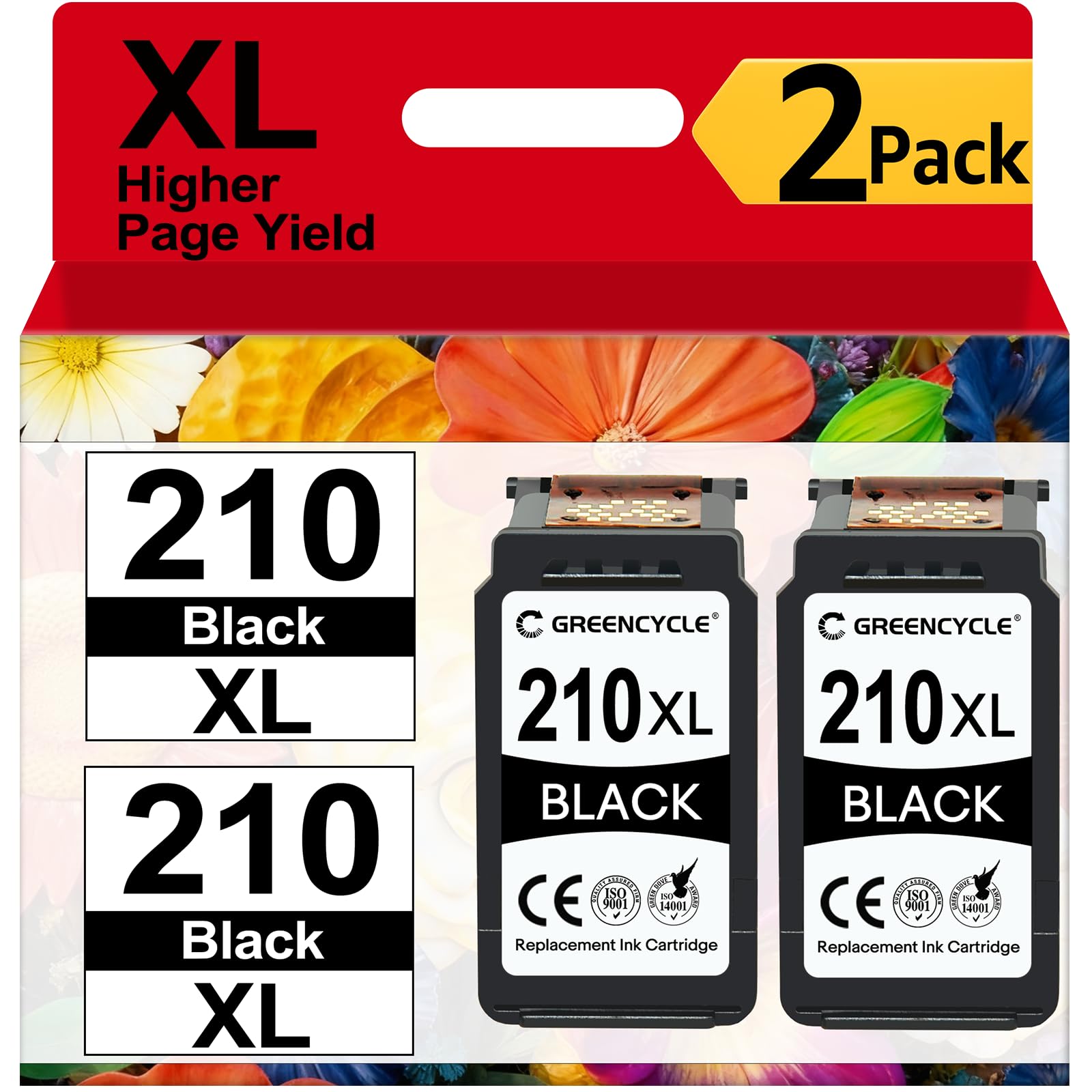 greencycle Remanufactured PG-210XL PG210XL Ink Cartridge Replacement for Canon 210XL 210 XL for Canon PIXMA MP490 MP480 MP495 MP499 MX330 MX410 MX420