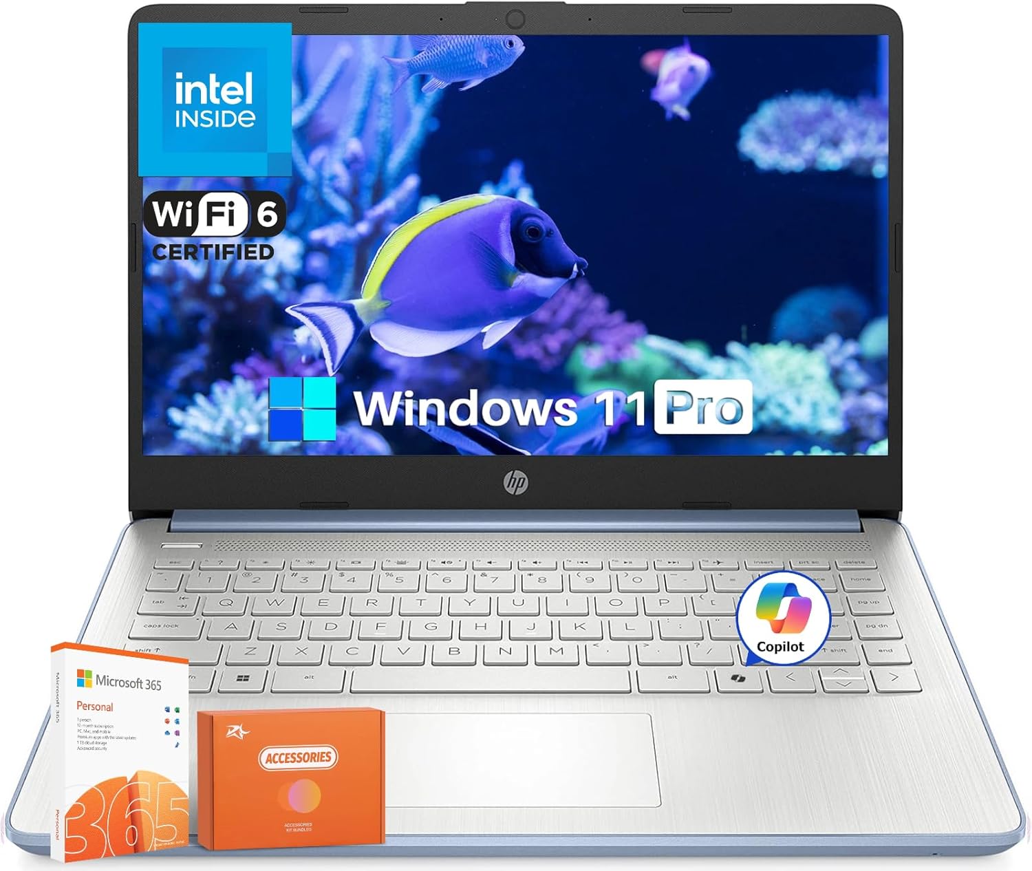 HP 2025 14 Inch Student Business Laptop, Intel N150 CPU, 16GB RAM, Storage(128GB…