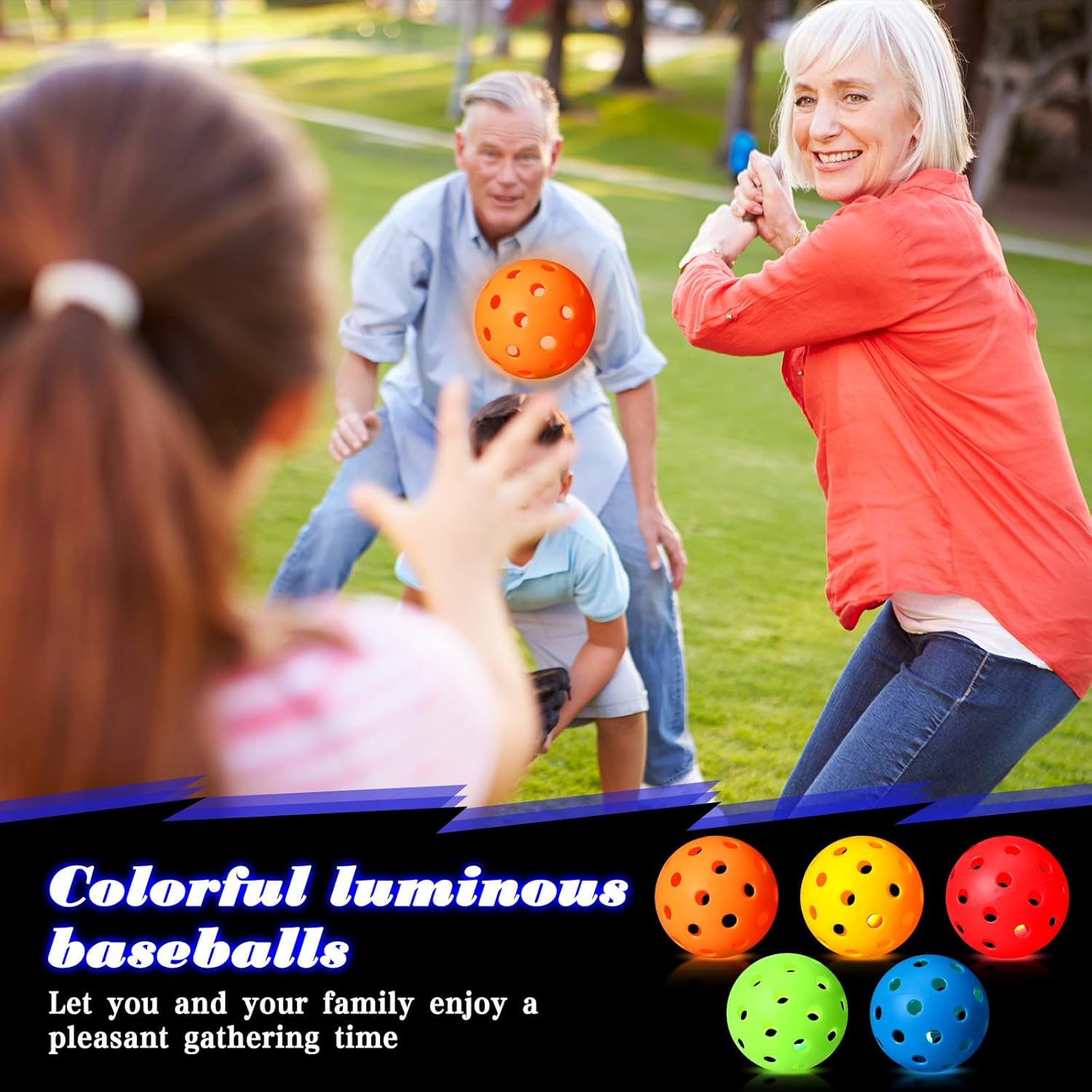 Arrowbash 10 Pack Light Up Baseball Glow in the Dark Practice Baseballs & Softballs LED Practice Balls Luminous Training Baseballs Hollow Airflow Softball Ceiling Balls for Teen Adult Baseball Fan