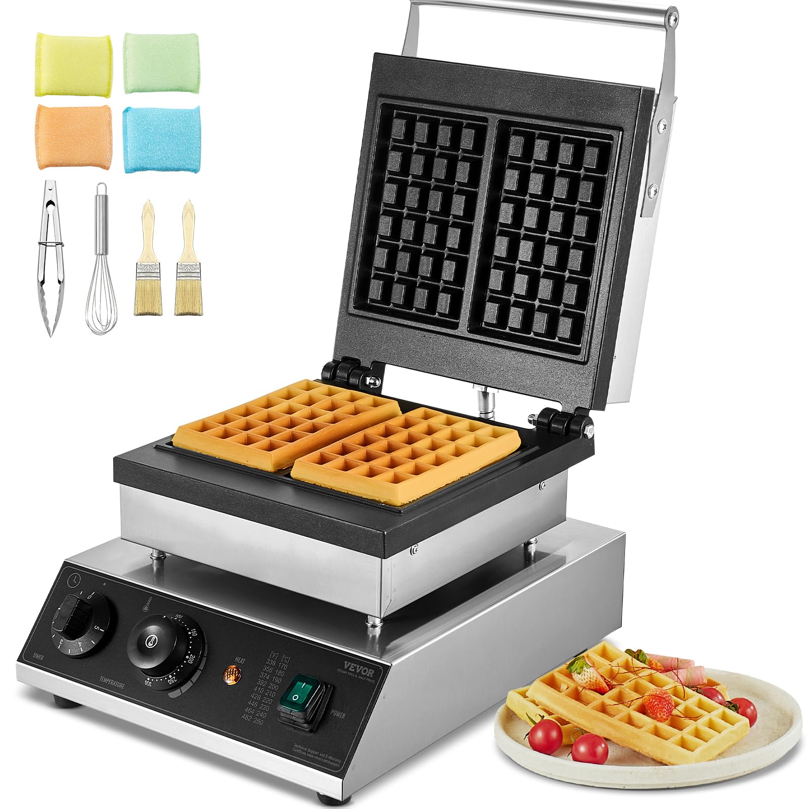 Crêpeapparaat, 45 cm plaat 220 V 2800 W Professioneel Crêpes Maker Platte voor pannenkoeken, pan cakes, omeletten, palatschinken SX-450P Frederimo
