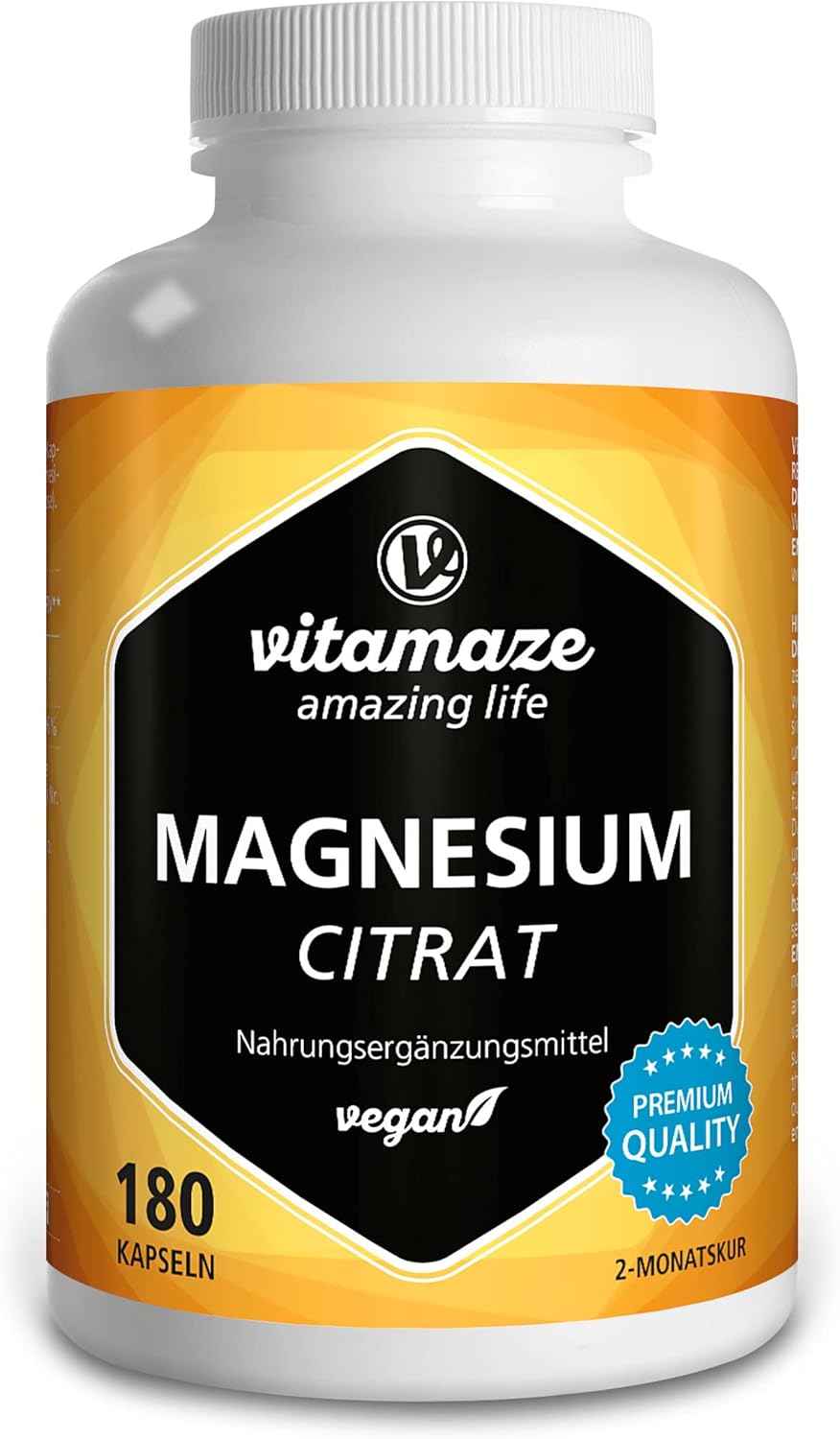 Citrate de Magnésium Haute Dose 2.250 mg 180 Géules de Pur Dicitrate