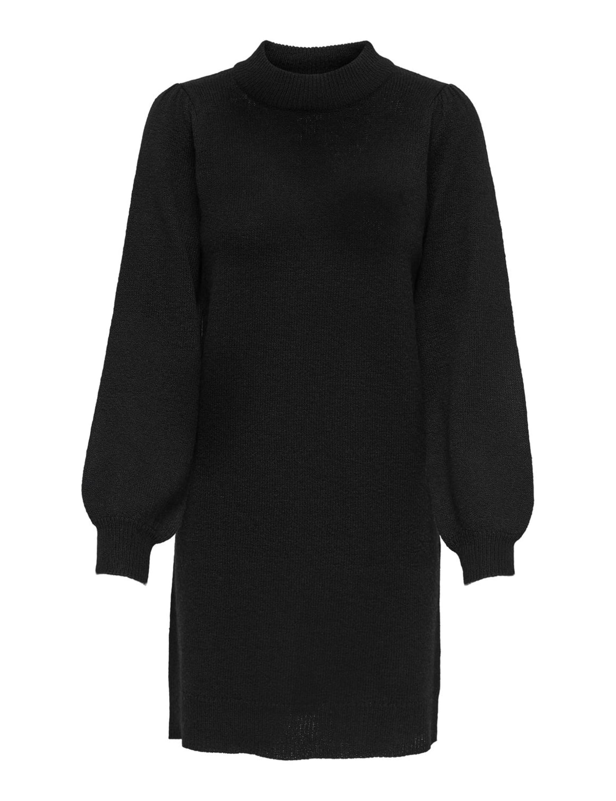 JDY Womens Jdyrue L/S High Neck Dress KNT Noos Dress, Black, XL
