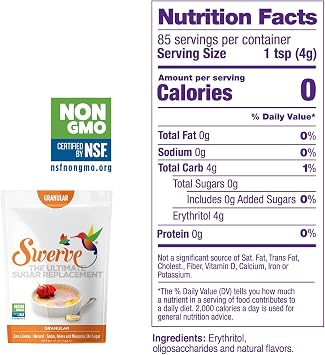 Swerve Sweetener, Granular, 12 Ounce, 3 Pack