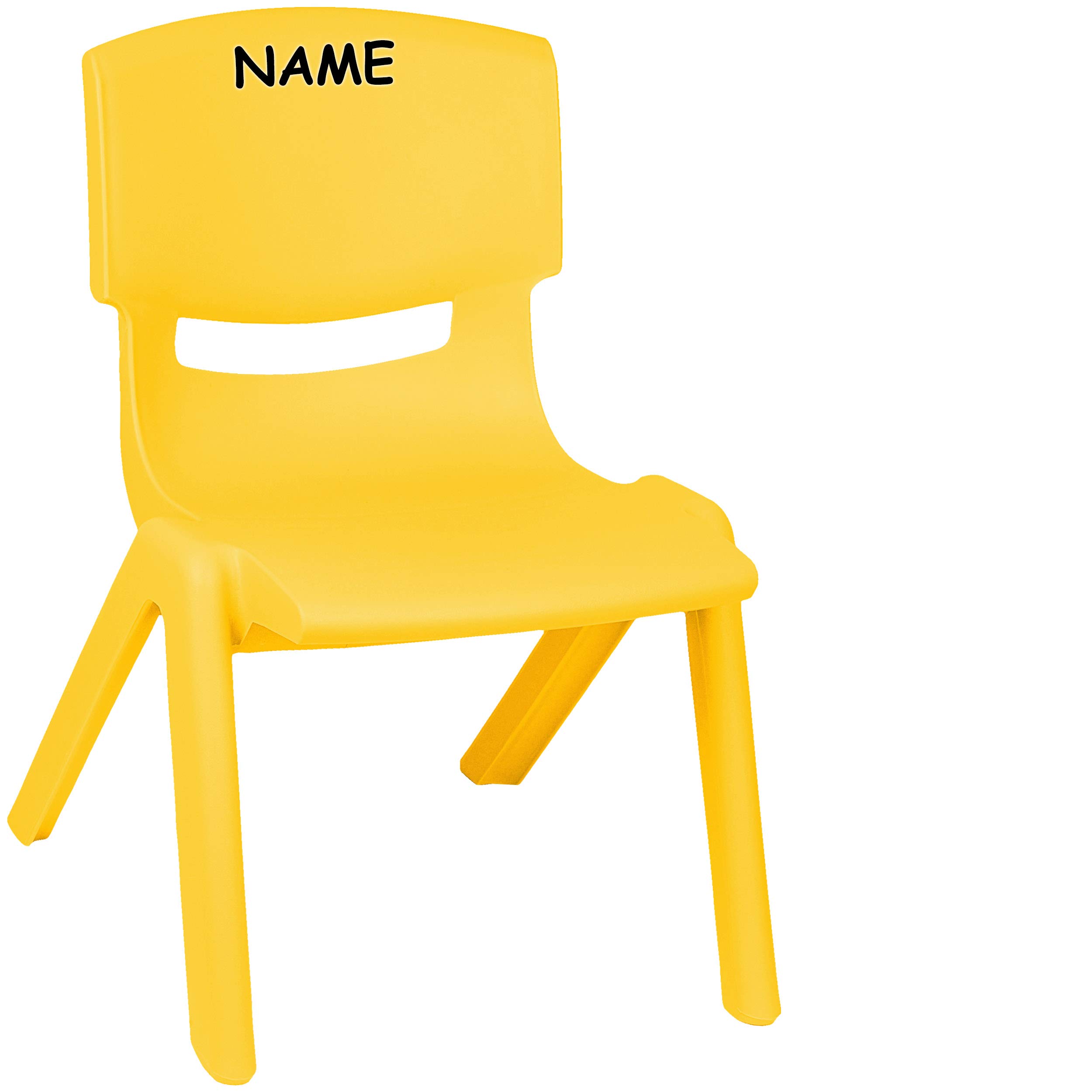 alles-meine.de GmbH Kinderstuhl/Stuhl - Farbwahl - gelb - Plastik - bis 100 kg belastbar/kippsicher - für INNEN & AUßEN - 0-99 Jahre - stapelbar - Garten - Kindermöbel für ..