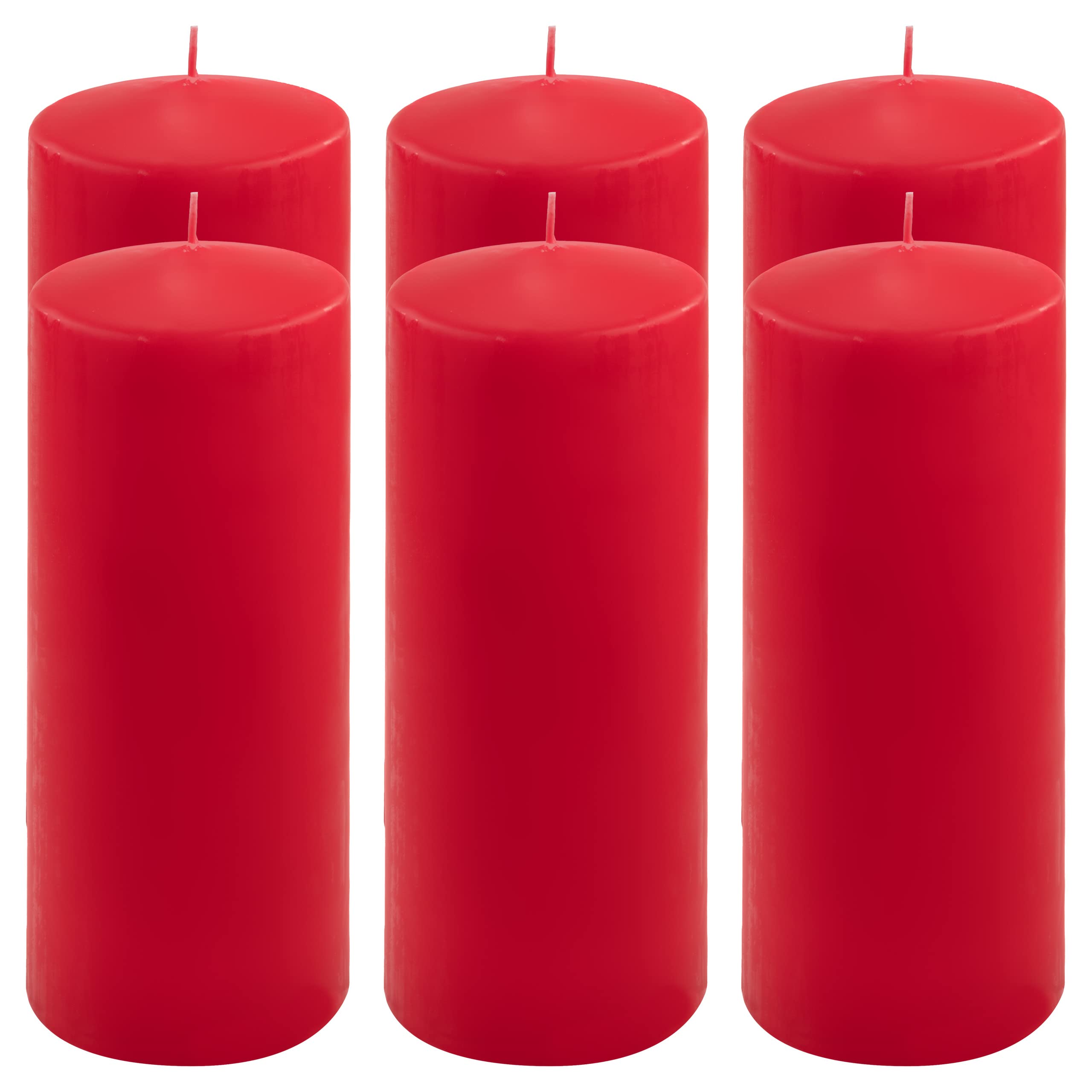Stumpenkerze rot Höhe 25 cm Ø 10 cm lange Brenndauer Rund-Kerze Säulenkerzen Kerzen-Deko Tafelkerzen Weihnachts-Kerzen Hochzeit Xmas (6)