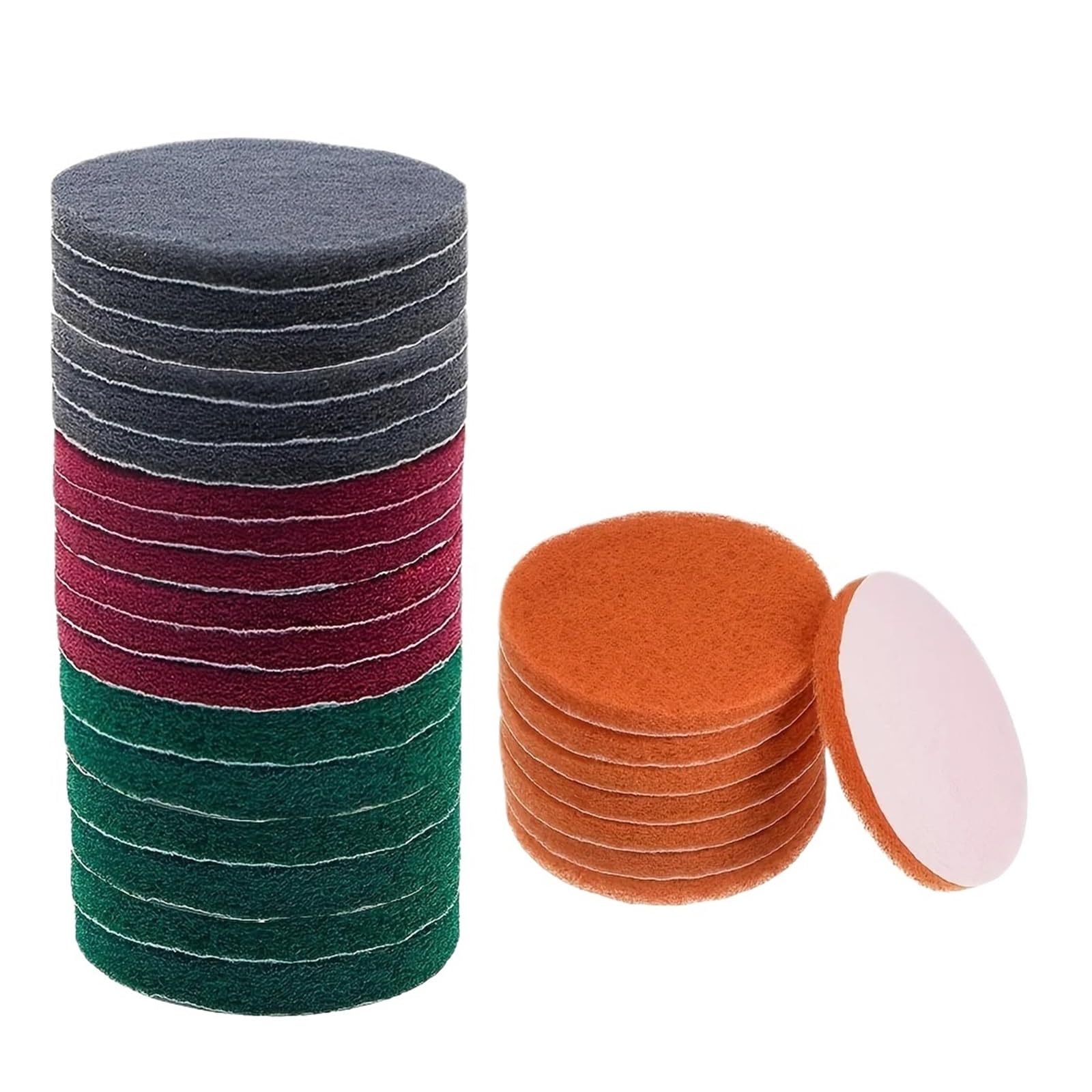 Tamponi abrasivi da 4 pollici per trapano, strumenti pulizia | Tamponi abrasivi in plastica e spugna per pavimento e superfici, 18/28Pcs(28Pcs Mix)