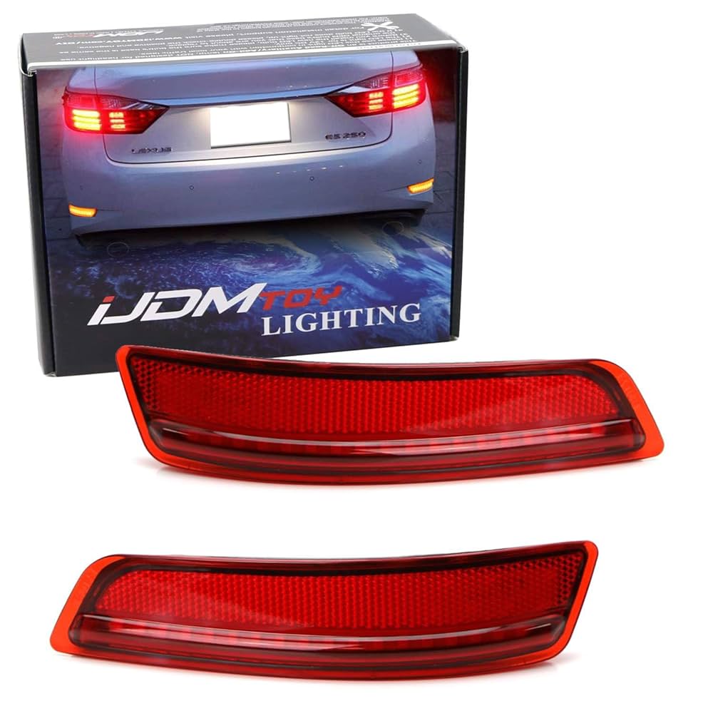 Amazon.com: iJDMTOY Red Lens 80-SMD LED Bumper Reflector