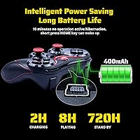 Vista 6 de Yoidesu X3 Gaming Controller for Android for IOS Mobile Phone TV Computer CP VR, Dual Vibration Wired BT Game Remote Gamepad Joystick with Built in