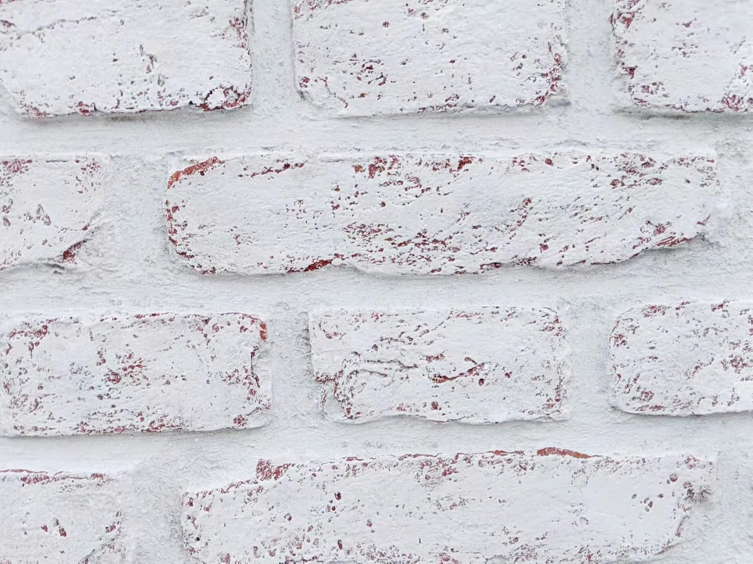 Faux Brick Panels, Fake Brick Siding Wall Panel, Fiberglass Board, Thin Brick Veneers for Indoor Outdoor Wall Decoration (VB,Wash White, Sample)