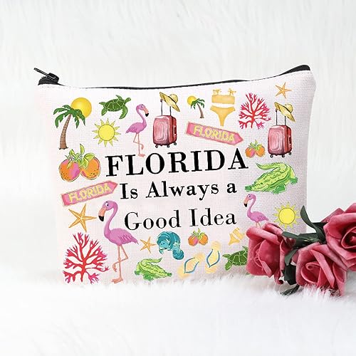 Miniatura 5 de POFULL Florida Vacaciones Regalo Florida Es Siempre Una Buena Idea Bolsa Cosmética Florida Viaje Regalo