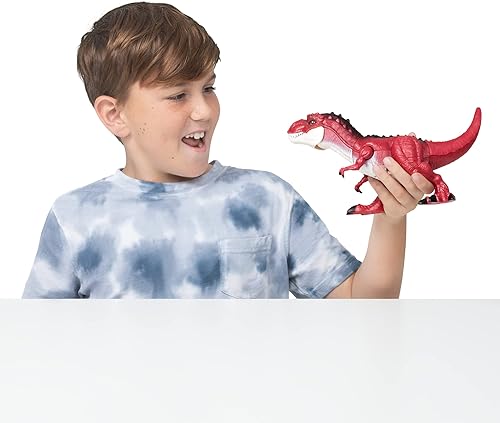 Miniatura 5 de Robo Alive Dino Action T-Rex de ZURU - Juguetes de dinosaurio, acción de mordida real, sonido realista de rugidos, juguete robótico interactivo para