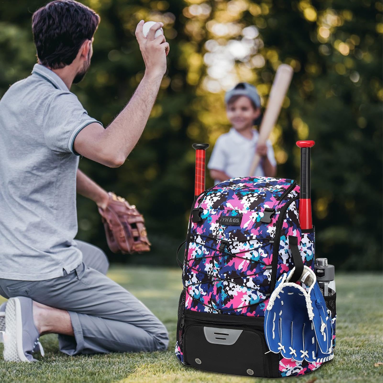 Młodzieżowa torba na sprzęt baseballowy | plecak baseballowy | Wodoodporna | torba baseballowa | Torba na sprzęt do gry w tball Torba na sprzęt do softballu Torba na akcesoria baseballowe