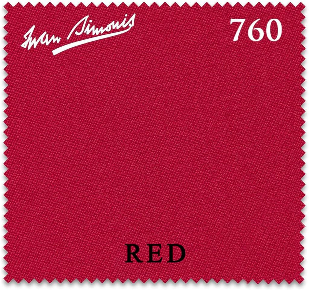 Simonis 760 Pool Billiard Table Cloth - Authorized Dealer (Red, 8 ft Oversized)