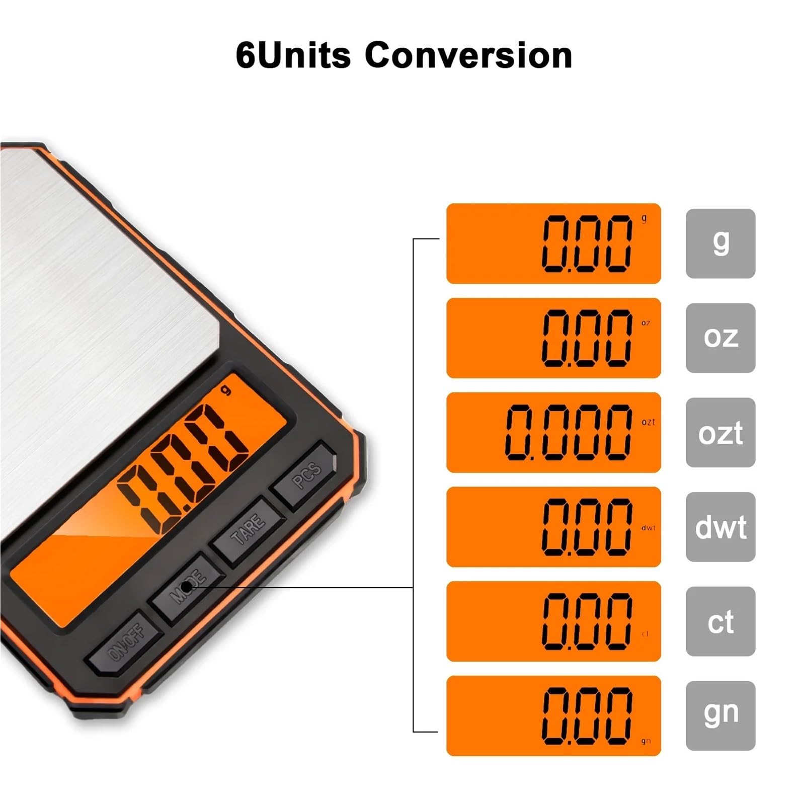 Balanza digital, Báscula de cocina eléctrica con pantalla digital de 500 g/0,01 g for pesar alimentos en la cocina.