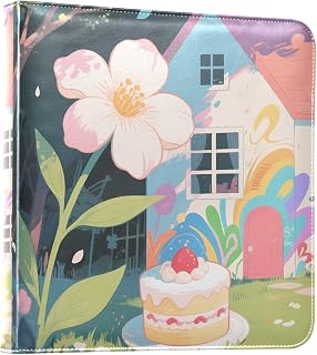 DIY Leather Scrapbook Album Flower House Cake Self Adhesive Photo Book PU Leather Memory Book for Wedding Travel Family