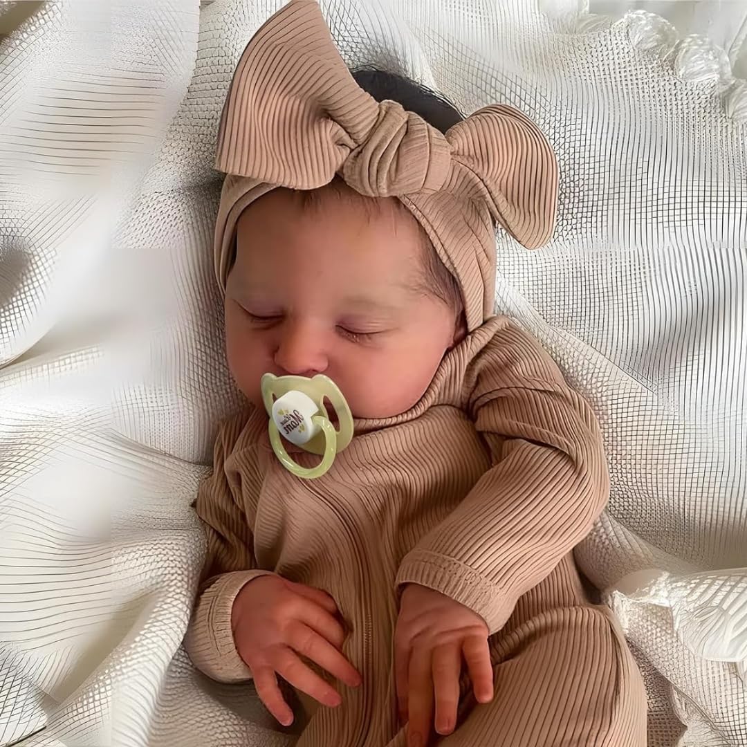 lalka reborn dziewczynka, 51 cm, ręcznie robiona, można myć, lalki reborn o miękkim winylowym ciele, wyglądają jak prawdziwe niemowlęta, dziewczynka, oczy zamknięte