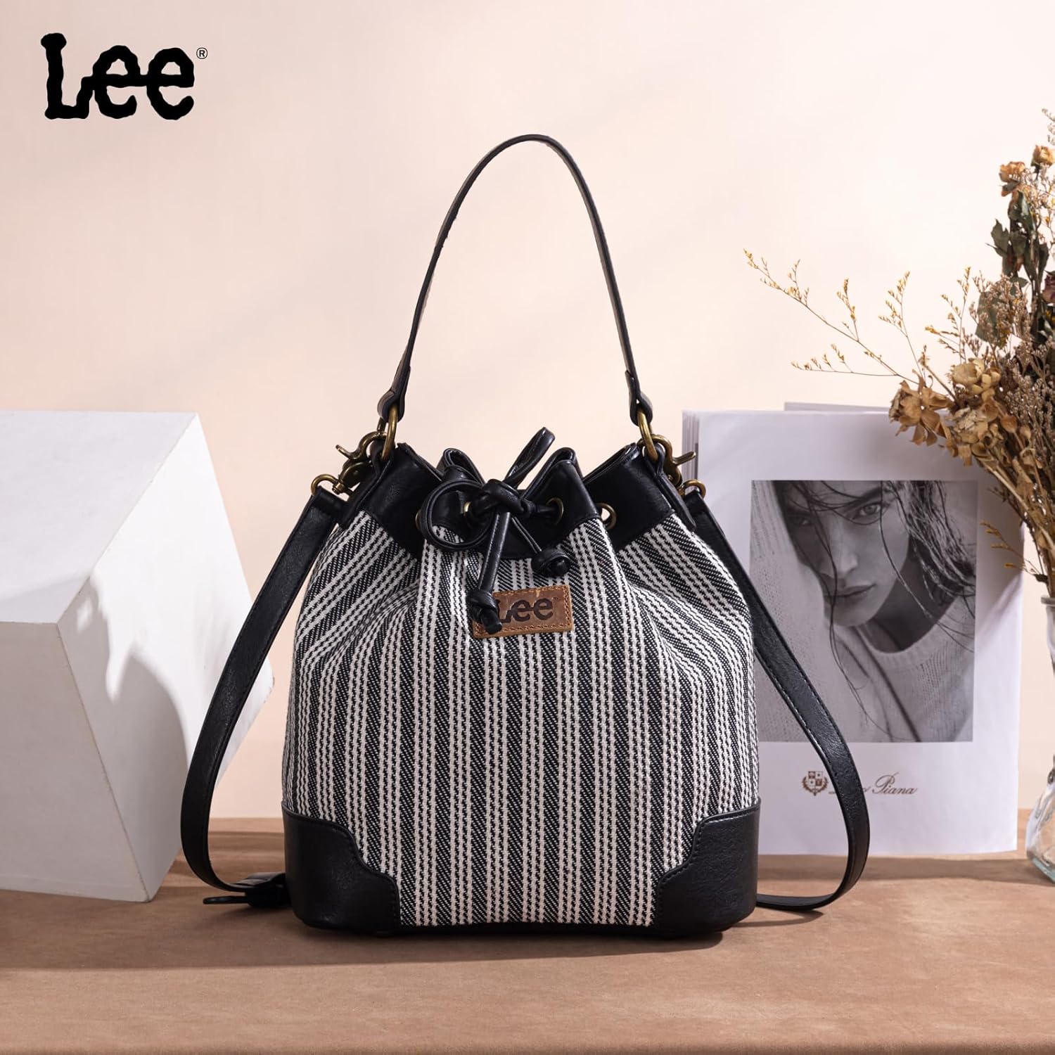 Montana West X Lee Bucket Bag for Women Drawstring Hobo Crossbody Bag with Detachable Straps - Image 6