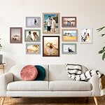 Funtopia 10 Pack Picture Frames for Multiple Pictures, Photo Frames | Gallery Wall Frame Set, Cadre Decoration Murale Collage Wall Decor or Tabletop Display, Multi-size with 8x10, 5x7, 4x6