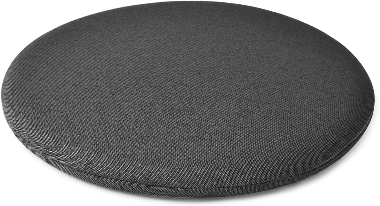 Gumcoly Detachable Memory Foam Chair Cushion 14" Round Stool Chair Pad Reversible