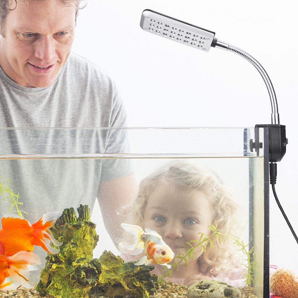 DaToo Aquarium lumière Petite Lampe Clip Light pour Fish Tank, 1 YR Garantie