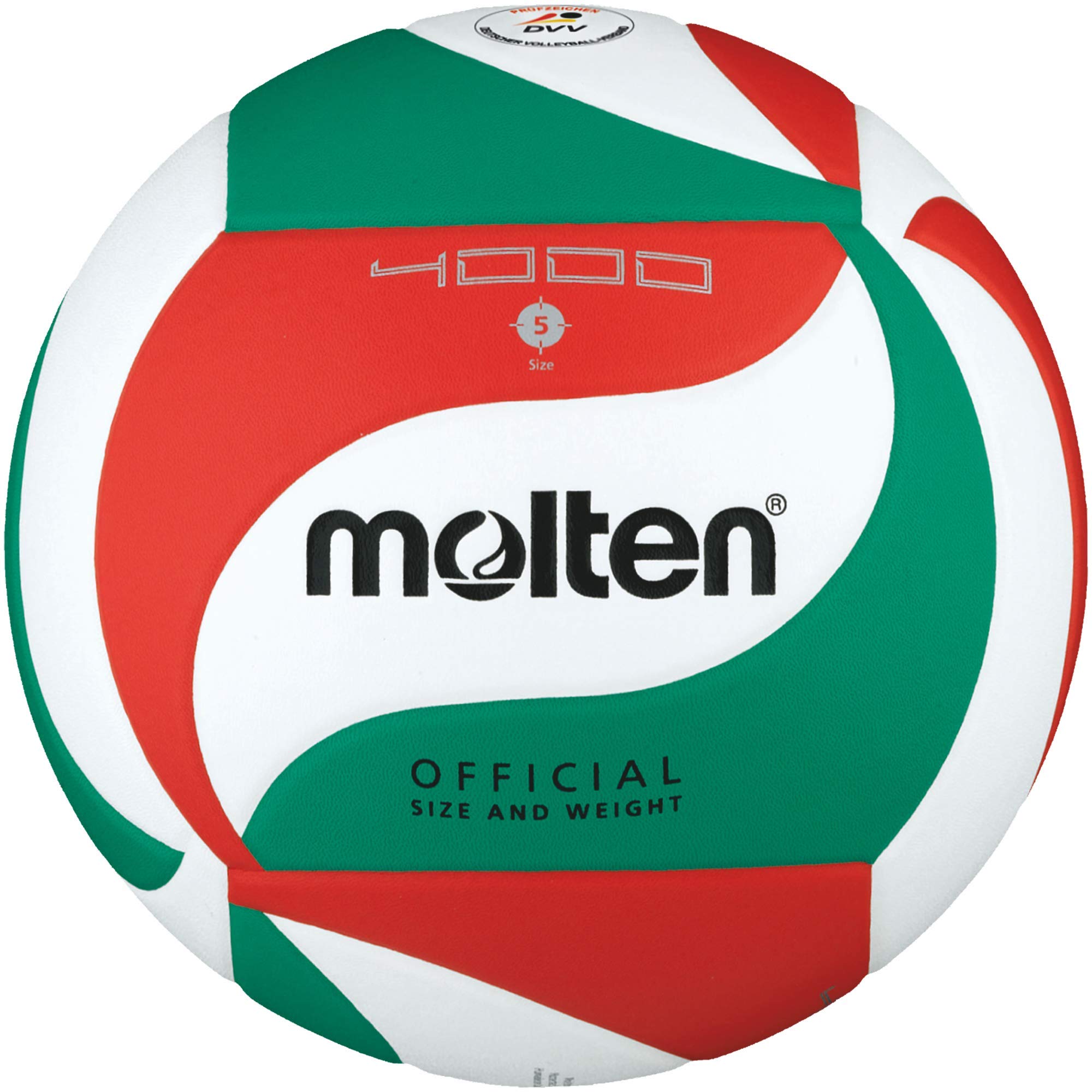Molten VM4000 Balón de Voleibol White/Green/Red 5