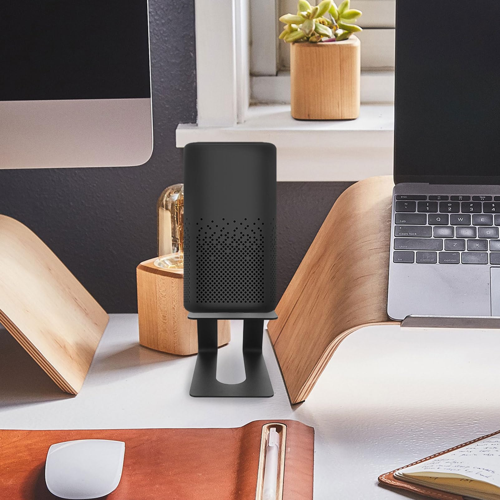 Levemolo Speaker Stands Metal Desktop Speaker Stand Small Computer Speaker Metal Riser Portable Cinema Speaker Holder Simple Setup