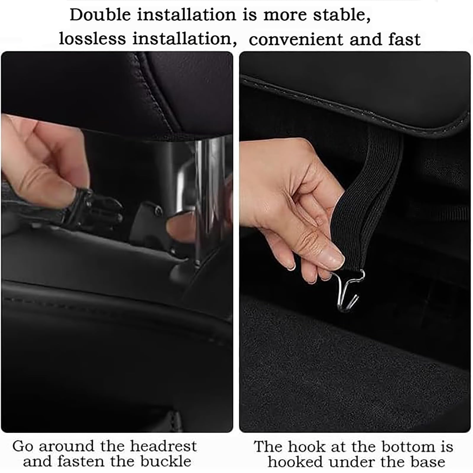 Protezione per Schienale Auto Bambini per Peugeot Rifter 2018 2019, Pelle Organizer Bambino per Sedile Copri Sedile per Seggiolino Impermeabile AntiGraffio Interni Accessorio,A/Black-1PC