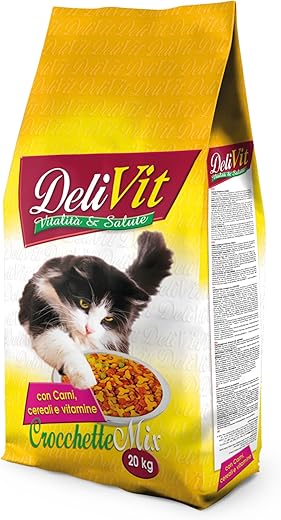 DeliVit Crocchette Mix - Crocchette Gatti Multigusto da 20Kg - Cibo per...