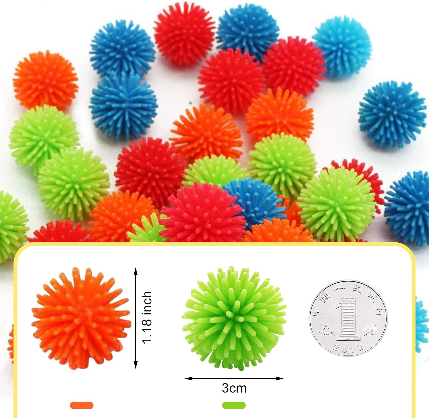 MICHLEY Mini Multicolor Porcupine Balls