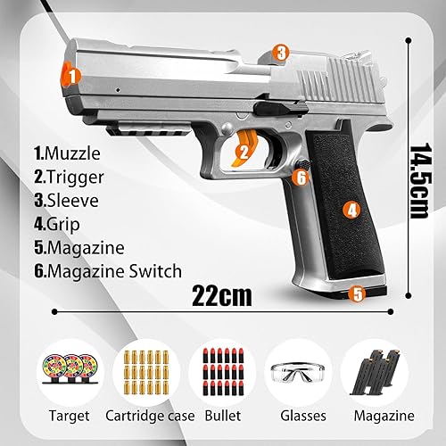 Miniatura 3 de Pistola de juguete balas de espuma suave, modelo educativo de pistola de juguete de bala suave, juegos de disparos de pistola de juguete para