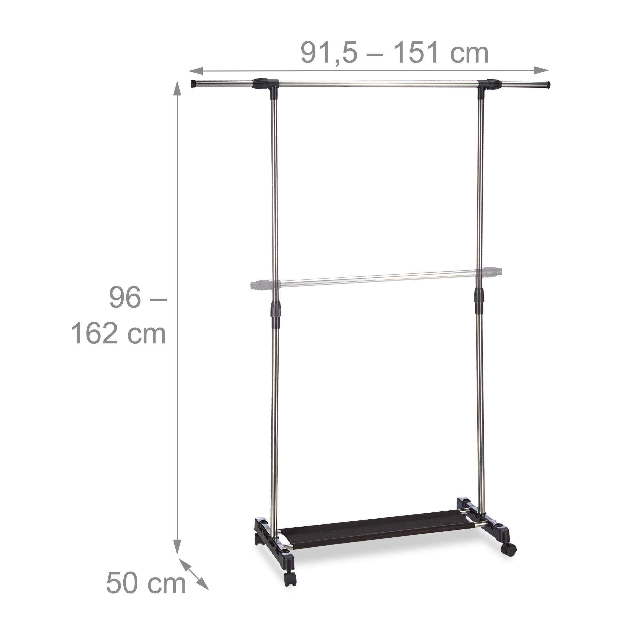 Relaxdays Portemanteau En Acier Inoxydable, Non Fixe, Robuste
