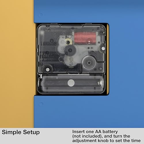 Miniatura 6 de Driini Reloj de pared moderno de mediados de siglo, paquete verde y azul