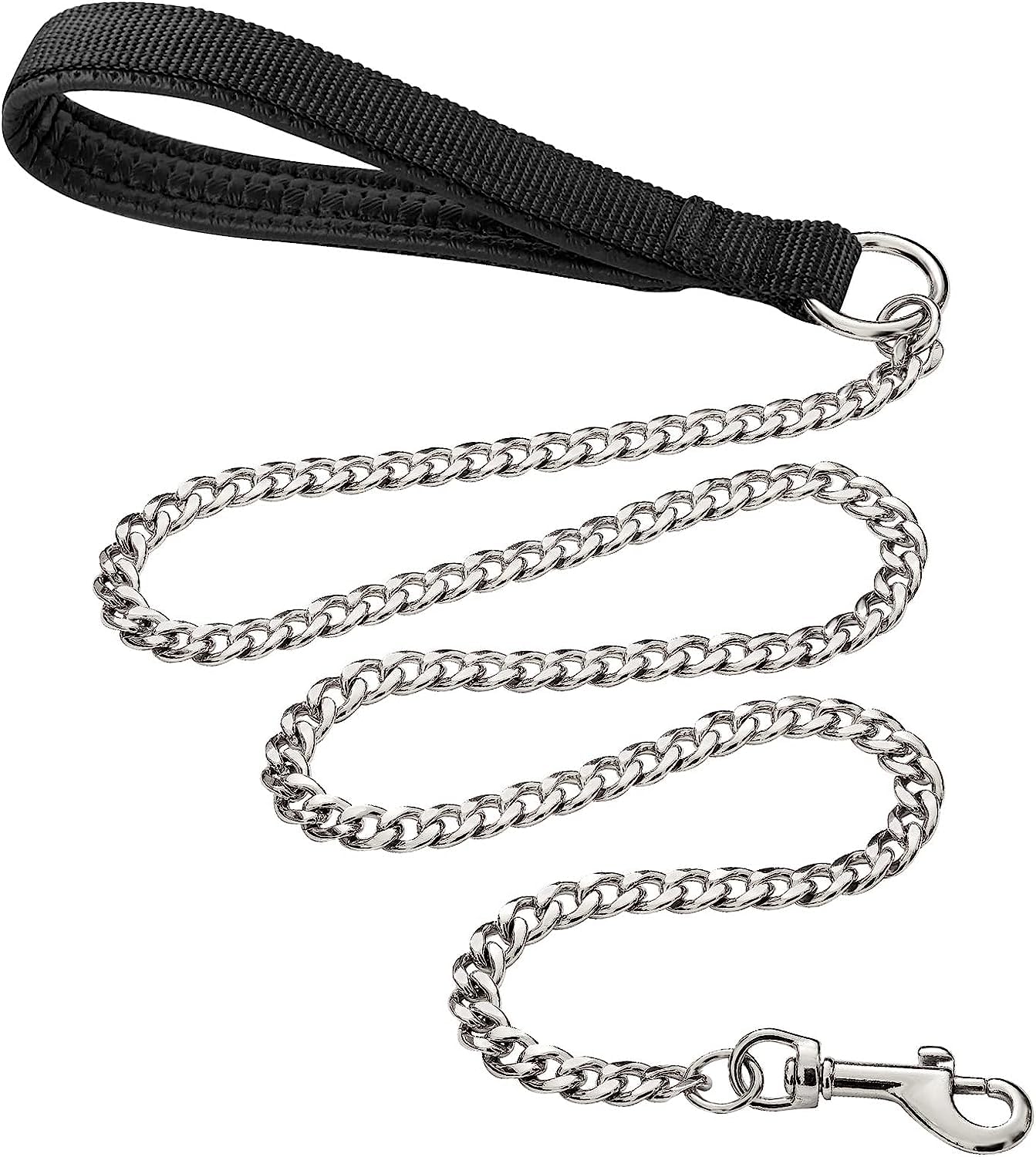 Heavy Duty Metal Dog Leash, 4FT Chew Proof Pet Leash Chain with Soft Padded Handle for Large & Medium Size Dogs (180cm) (B0CB5T5H54) Amazon Price History, Amazon Price Tracker