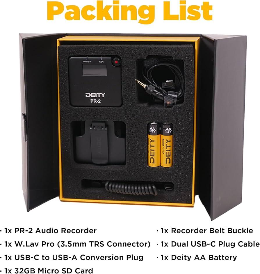Deity PR-2 ステレオポケットレコーダー 32 bitフロート収録対応 Amazon | DEITY PR-2 ラベリアマイク付きステレオポケットレコーダー