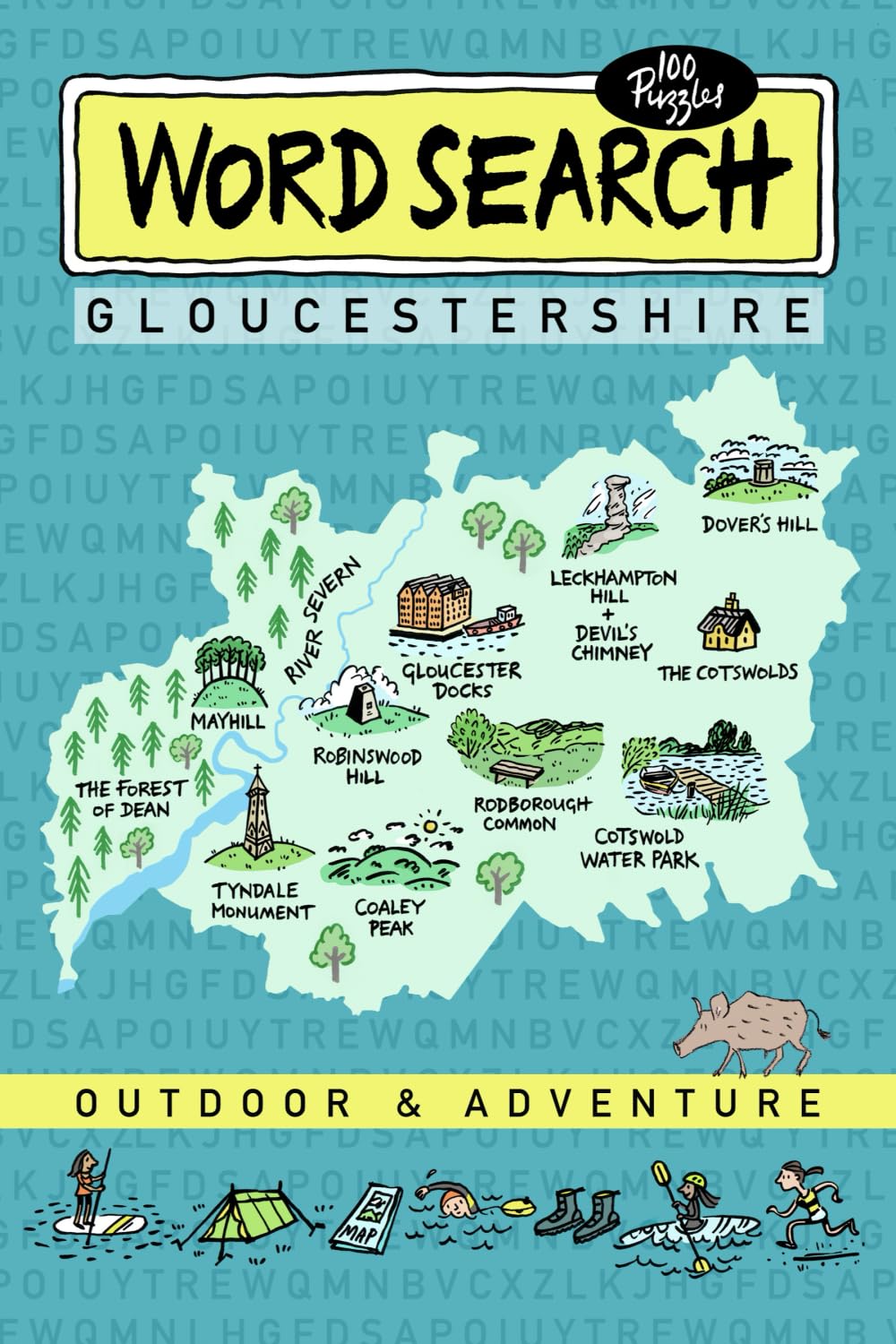 Gloucestershire Word Search Outdoor and Adventure Puzzle Book for Adults, Teens and Seniors: Puzzles Inspired by Walks, Nature, and Countryside Adventures in the Cotswolds and Forest of Dean