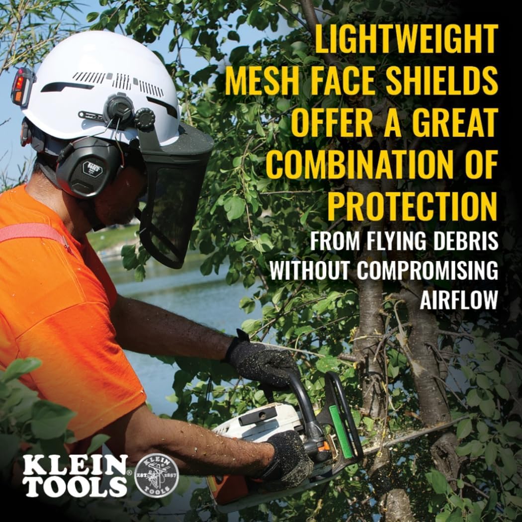 Klein Tools 60478 Mesh Replacement Face Shield, High-Impact Safety, Lightweight Design, Universal Mount, for Klein Cat. No. 60474