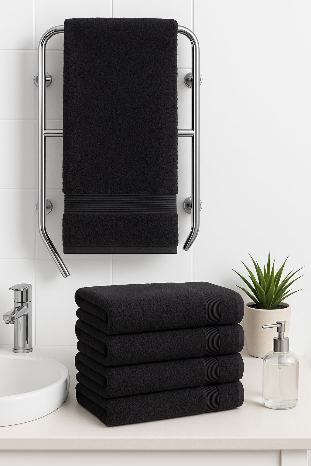 Diamond Tex Premium Extra Large Bath Sheet jumbo towels (90x150 cm-600 GSM) 100% Egyptian Cotton towels bath sheet - Image 7