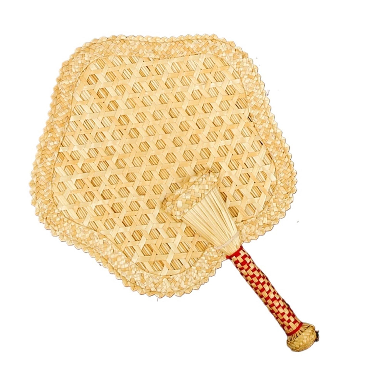 Bamboo Woven Fan, Wheat Straw Hand Shaking Fan, Multiple Sizes For Party Home Outdoor Decor(SIZE 6)