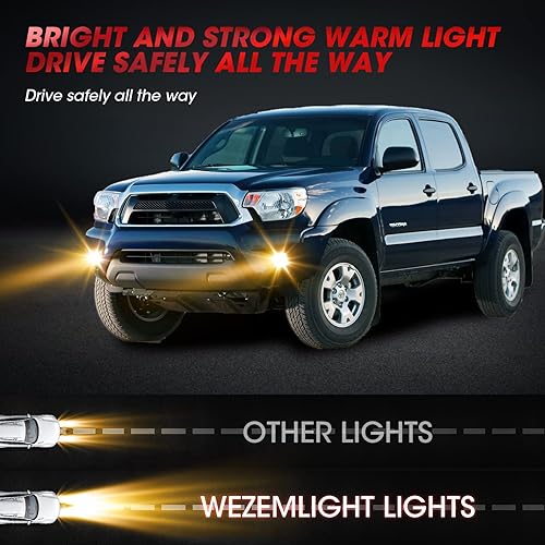 Miniatura 8 de Reemplazo de montaje de luz antiniebla para camioneta Toyota Tacoma 2012-2015 con bombillas halógenas H11 12V 55W (lente transparente)