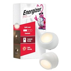Energizer LED Rotating Night Lights Plug Into Wall Dusk to Dawn Sensor Home Decor Apartment Essentials Ambient Lighting