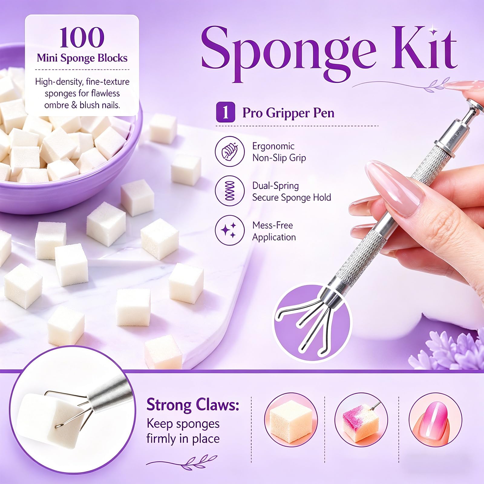 Patting Gel Polish Palette Kit, 60 Colors with Sponges and Nail Art Tools